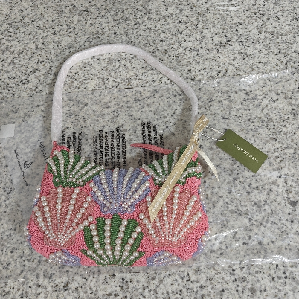Vera Bradley Mini Roxbury Crescent Shoulder Bag (Cottage shells in Beaded) - Picture 4 of 10
